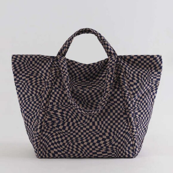 NWT Baggu Travel Cloud Bag - Indigo Trippy Checker - Picture 6 of 8